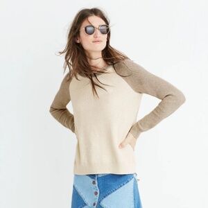 Province Cross-Back Pullover Sweater in Colorblock